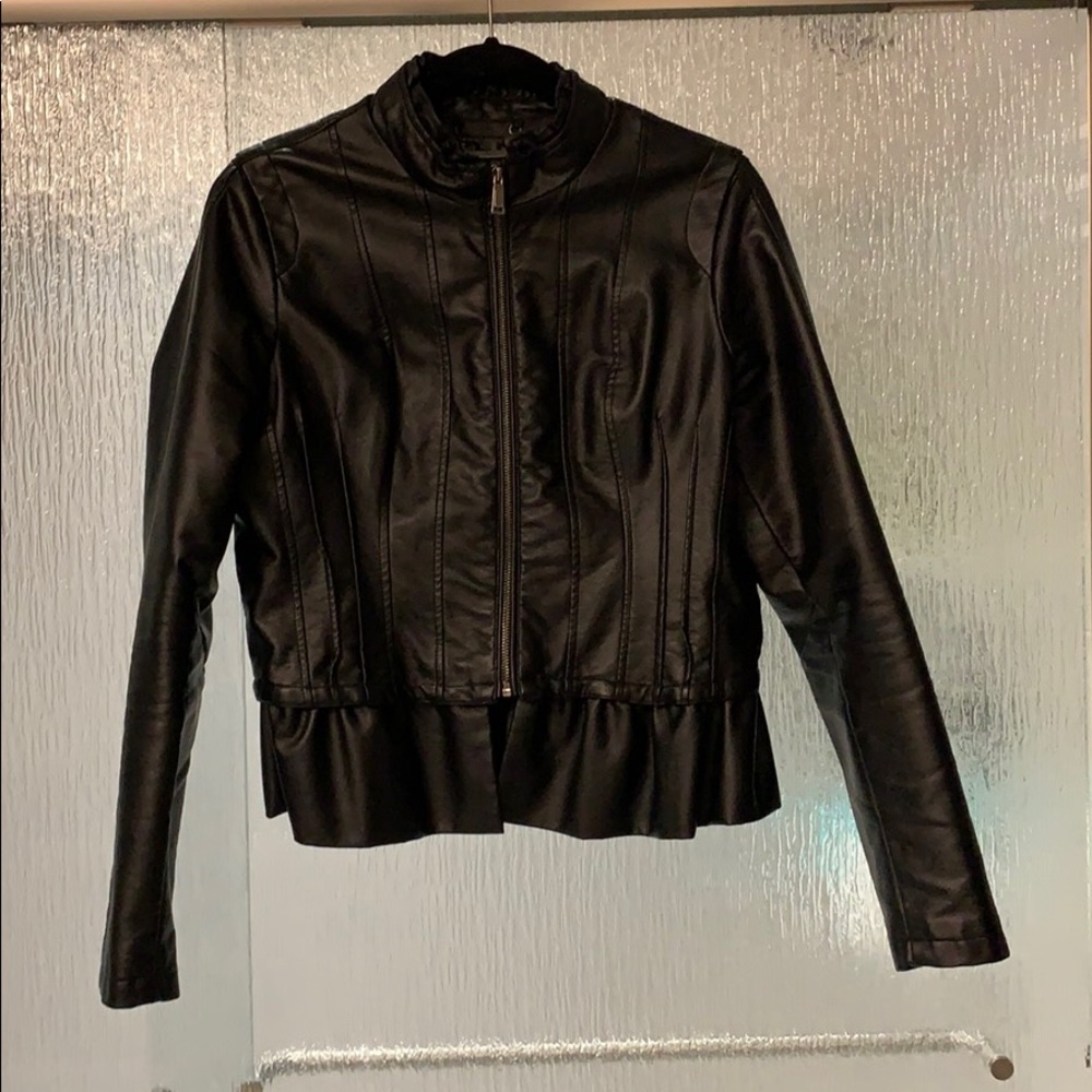 Black leather jacket
